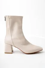 Bottes à talons pour femmes Muggo SASHA à bout carré et fermeture éclair arrière garanties