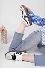 Muggo RETRO Çift Bağcıklı Günlük Kadın Sneaker Spor Ayakkabı