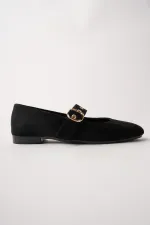 Ballerines en cuir pour femmes Muggo HALSEY à boucle dorée