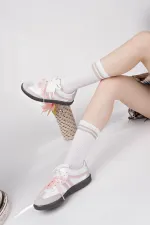 Muggo RETRO Çift Bağcıklı Günlük Kadın Sneaker Spor Ayakkabı