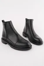 Muggo DRAKO Genuine Leather Double Zipper Men's Winter Chelsea Boots