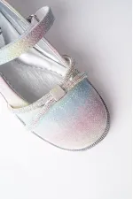 Muggo UNİCORN Garantili Günlük Ortopedik Hafif Taban Taşlı ve Cırtlı Kız Çocuk Babet