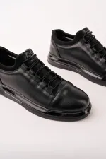 Baskets décontractées à lacets Muggo DUSK en cuir véritable pour homme, semelle épaisse.