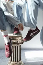 Muggo GARCİA Garantili Unisex Ortopedik Günlük Bağcıklı Yürüyüş Koşu Sneaker Spor Ayakkabı