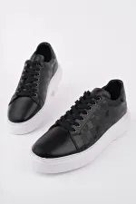 Muggo MORTA Kalın Taban Bağcıklı Hakiki Deri Erkek Günlük Sneaker Spor Ayakkabı