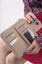 Muggo CHEKO Bozuk & Kağıt Para Bölmeli Fermuarlı Kartlık Kadın Cüzdan