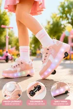 Muggo FLOW Kids Light-Up Roller Skate Sneaker Sports Shoes Muggo FLOW Kids Light-Up Roller Skate Sneaker Sports Shoes