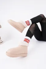 Muggo FROSTY Kadın Kürklü Yağmur Ve Kar Botu