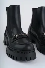 Muggo VESPER Garantili Tokalı Kalın Taban Kadın Chelsea Bot