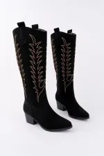 Bottes de cowboy western Muggo TEXAS pour femmes, bout pointu, talon épais brodé 