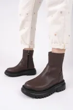 Bottes Muggo PITA à semelle épaisse et fermeture éclair pour femmes