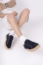 Chaussures de sport décontractées Muggo MIDWAY à lacets en cuir véritable pour hommes