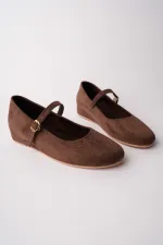 Ballerines Muggo BERNY à talon caché, en cuir, à bride unique pour femmes