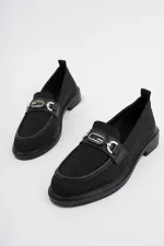 Muggo SAKURA Women's Knitted Loafer Casual Moccasin Shoes with Metal Buckle Muggo SAKURA Women's Knitted Loafer Casual Moccasin Shoes with Metal Buckle