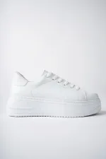 Muggo MİTOS Garantili Kadın Günlük Yüksek Taban Bağcıklı Sneaker Spor Ayakkabı