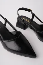 Muggo WONDER Pointed Toe Open Back Women's Low Heel Shoes