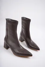 Bottes à talons pour femmes Muggo DARJA garanties à bout pointu et fermeture éclair à l'arrière