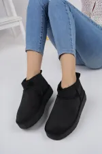 Bottines courtes décontractées Muggo HUG Guaranteed pour femmes, à semelle épaisse et doublure en fourrure.