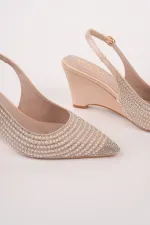 Muggo TIERA Stone and Pearl Embellished Pointed Toe Open Back Women's Platform Dress Shoes Muggo TIERA Stone and Pearl Embellished Pointed Toe Open Back Women's Platform Dress Shoes