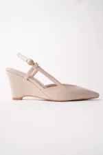 Chaussures à plateforme pour femmes Muggo MARBELLA à bout pointu et talon ouvert