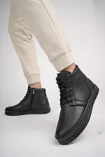 Muggo DEWEY Garantili Fermuarlı Bağcıklı Kürklü Soğuk Geçirmez Erkek Bot