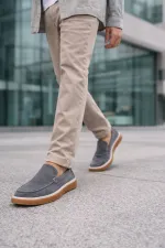 Muggo COVENT Genuine Suede Leather Laceless Men's Casual Loafer Shoes Muggo COVENT Genuine Suede Leather Laceless Men's Casual Loafer Shoes