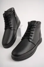 Muggo DEWEY Garantili Fermuarlı Bağcıklı Kürklü Soğuk Geçirmez Erkek Bot