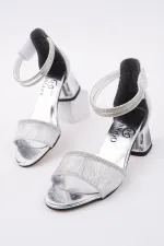 Chaussures à talons courts pailletées à bride cheville pour filles Muggo NOŞA