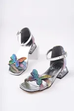 Muggo LOLA Butterfly Detail Ankle Strap Girls' Low Heel Shoes