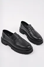 Mocassins Muggo PARADISE en cuir véritable à semelle épaisse, pour femmes, à porter au quotidien.