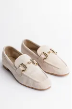 Mocassins décontractés en cuir pour femmes Muggo MONA avec boucle métallique garantie