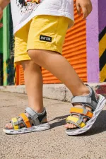 Sandales lumineuses à scratch Muggo NAVI pour garçons