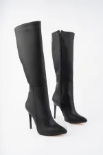 Bottes Muggo Florence pour femmes, à talon fin, bout pointu et fermeture éclair latérale