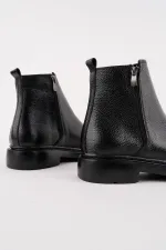 Muggo DRAKO Genuine Leather Double Zipper Men's Winter Chelsea Boots