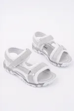 Muggo ELON Cırtlı ve Simli Günlük Kız Çocuk Sandalet