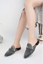 Pantoufles décontractées en paille à bout fermé pour femmes Muggo KENDAL