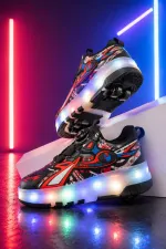 Muggo PATO Çocuk Işıklı Patenli Tekerlekli Sneaker Spor Ayakkabı