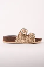 Pantoufles décontractées pour femmes Muggo BEFOR à double boucle et motifs