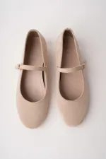 Ballerines Muggo BERNY à talon caché, en cuir, à bride unique pour femmes