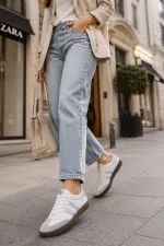 Muggo SPARKLY Kadın Sim Detaylı Günlük Sneaker Spor Ayakkabı