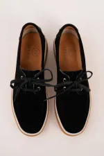 Muggo CRAFT Genuine Suede Leather Lace-up Men's Casual Loafer Shoes