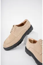 Muggo SAMUEL Chaussures pour hommes classiques et confortables en cuir véritable, style décontracté, avec semelle orthopédique épaisse.