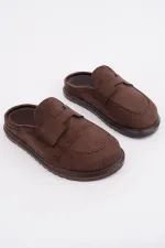 Mocassins Muggo Vintage en cuir suédé, décontractés et confortables, à bout fermé, pour femmes.