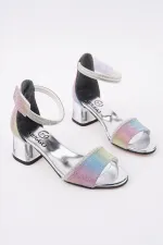 Chaussures à talons courts pailletées à bride cheville pour filles Muggo NOŞA