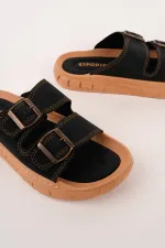 Muggo AUGUSTA Ayarlanabilir Çift Tokalı Günlük Erkek Terlik