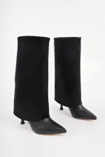 Bottes à talons hauts en daim à bout pointu Muggo CATIE pour femmes