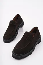 Mocassins Muggo PARADISE en cuir véritable à semelle épaisse, pour femmes, parfaits au quotidien.