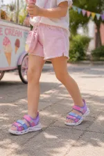 Sandales lumineuses à scratch pour filles Muggo TATU