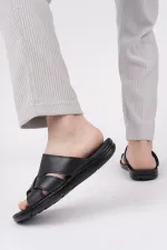 Muggo Eco Guaranteed Men's Casual Genuine Leather Comfortable Soft Sole Orthopedic Slippers