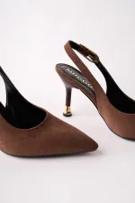 Muggo CHIC Pointed Toe Open Back Women's High Heels